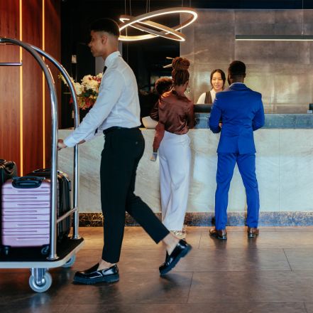 Hospitality team maintaining safe environment