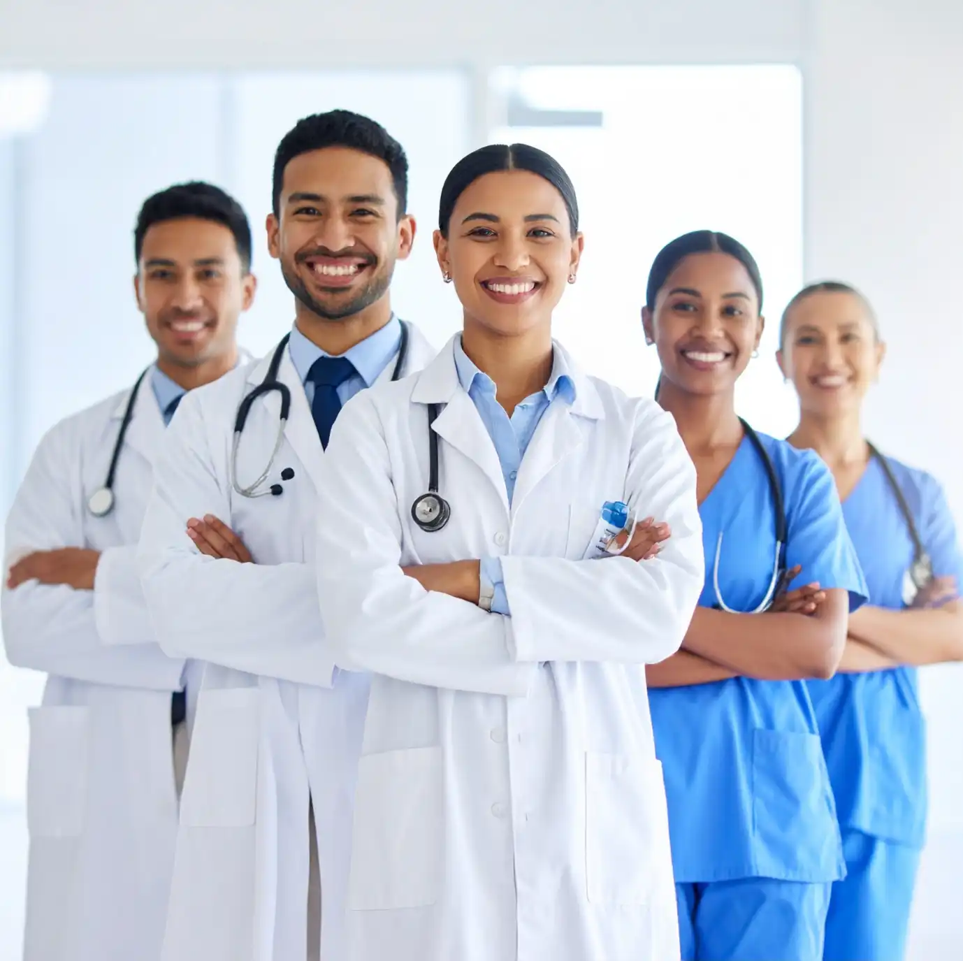 Healthcare worker following workplace safety protocols