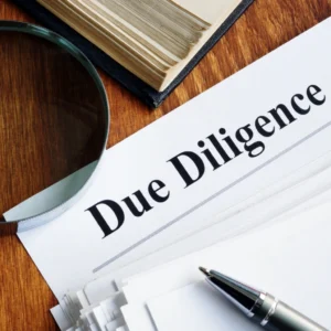 Due Diligence and Bill C-45 training visual with lens and workplace safety files