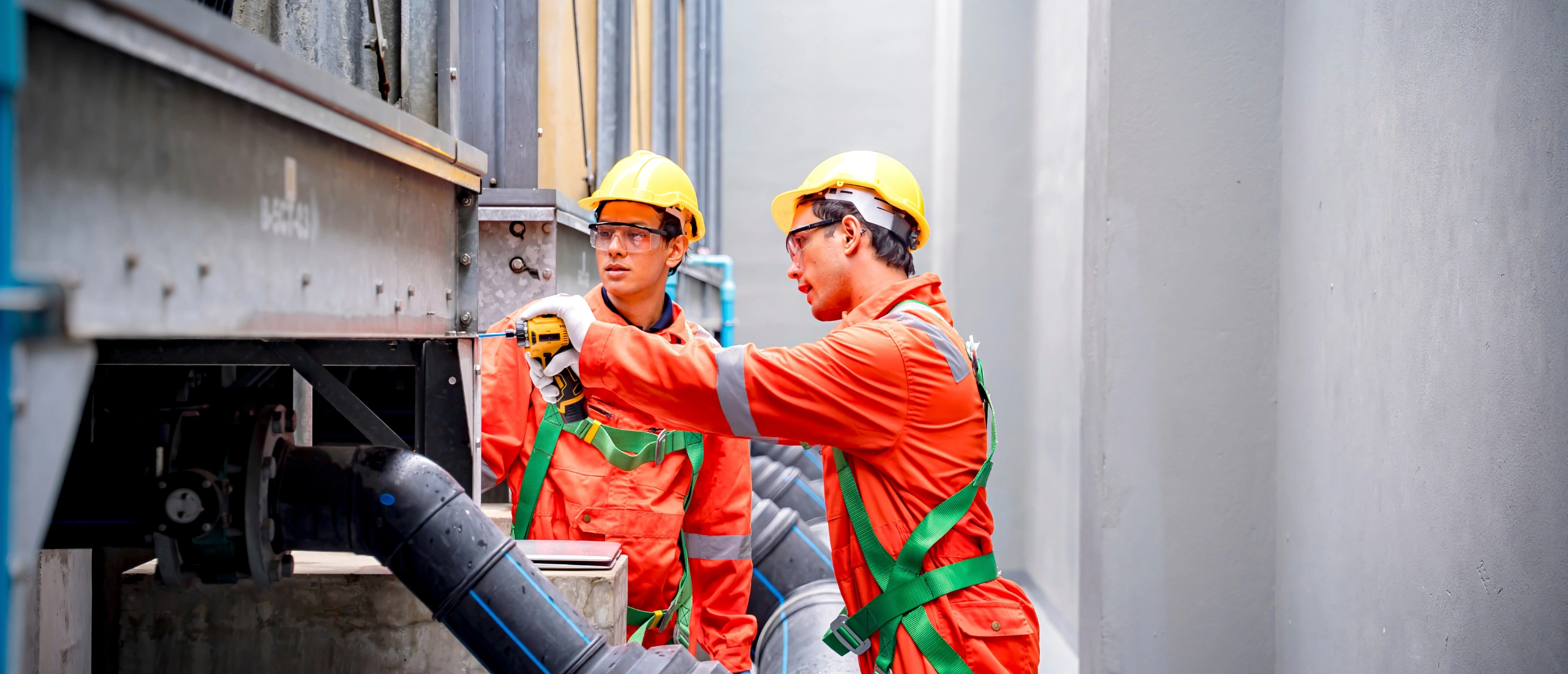 Health and safety professional identifying and assessing workplace hazards during a COR audit.