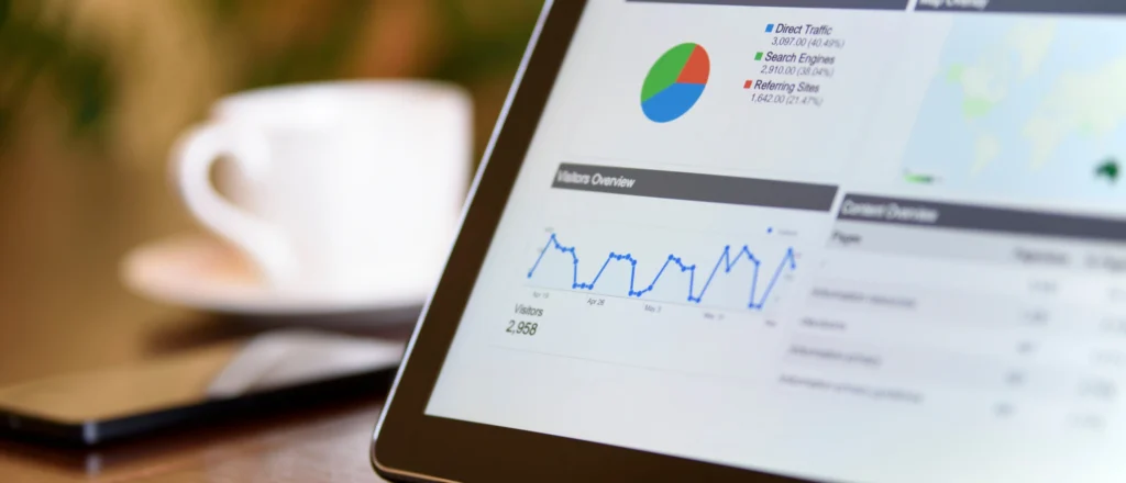 Dashboard showing workplace safety trends and incident statistics for risk analysis.