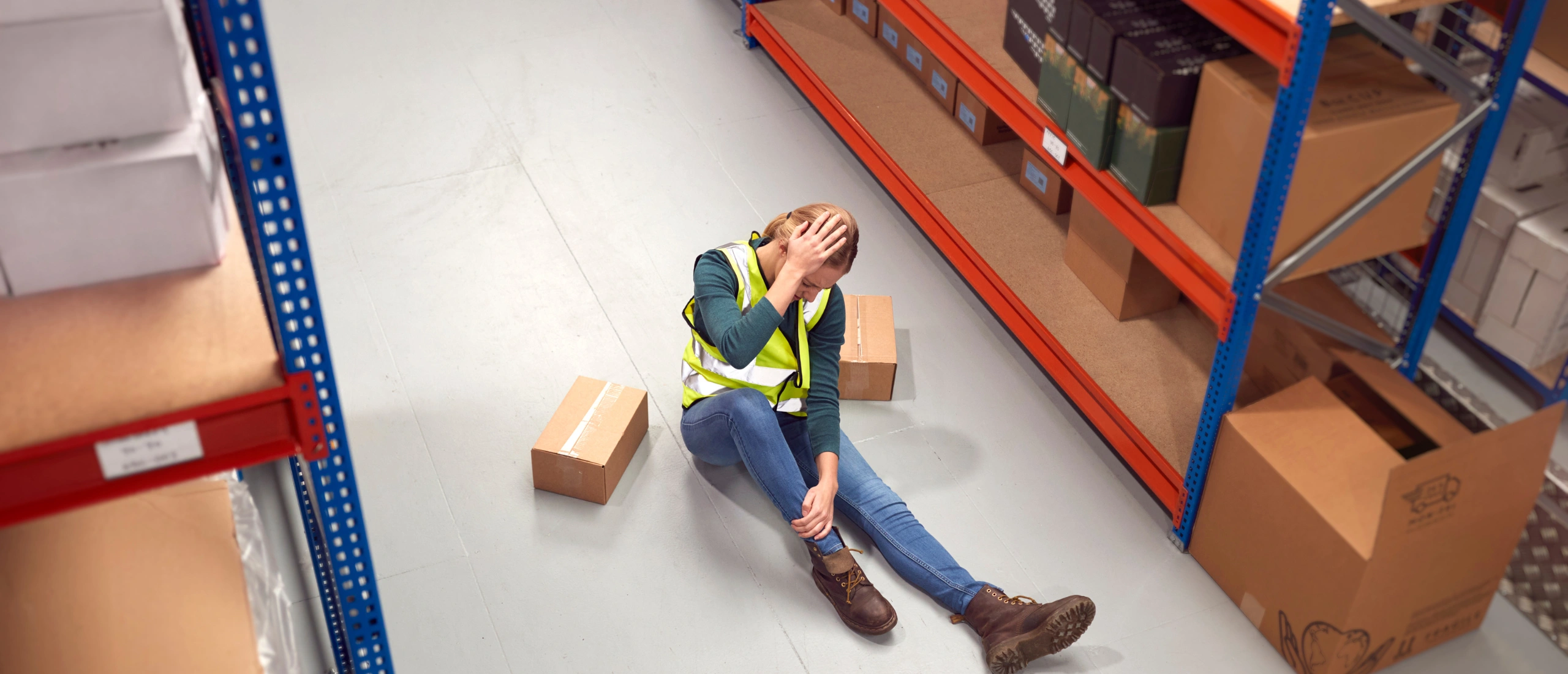 Illustration showing wrist and hand pain caused by repetitive strain injuries from repetitive work tasks.